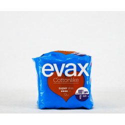 Super Asas Evax Cotonlike, 12 almofadas.