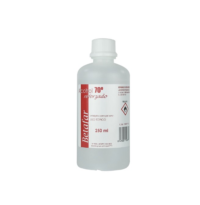 Betafar Álcool Uso Tópico 70º, 250ml