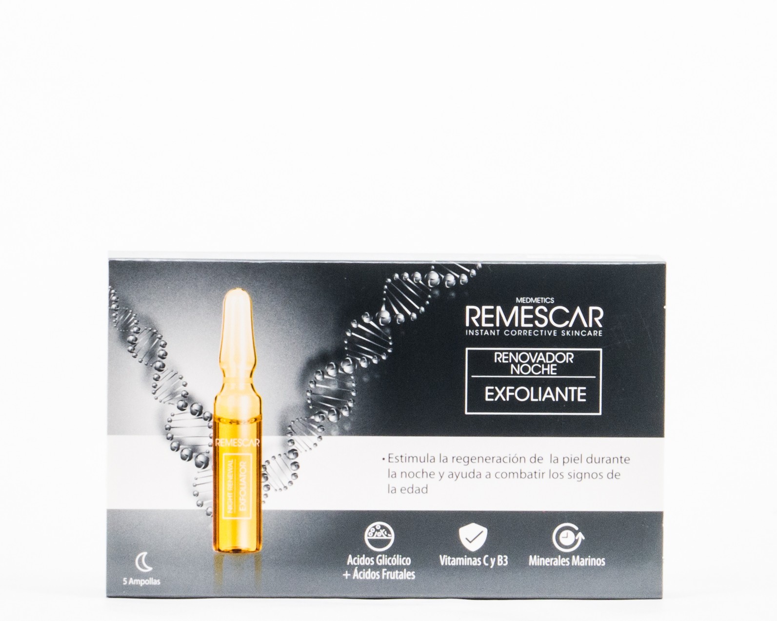 Remescar Renovando Esfoliante Noite, 5 ampolas.
