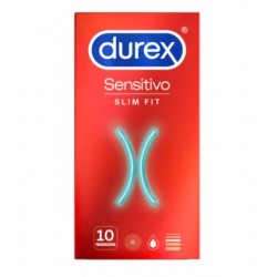 Durex Sensitivo Slim Fit, 10 Preservativos