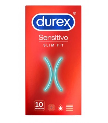 Durex Sensitivo Slim Fit, 10 Preservativos