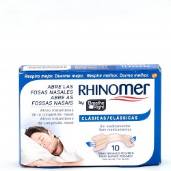 Rhinomas tira respiração nasal direita peq/med, 10 uds.