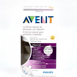 Garrafa de vidro Avent, 120 ml.