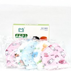 FFP2 Desenhos de máscara facial infantil, 1 pc.