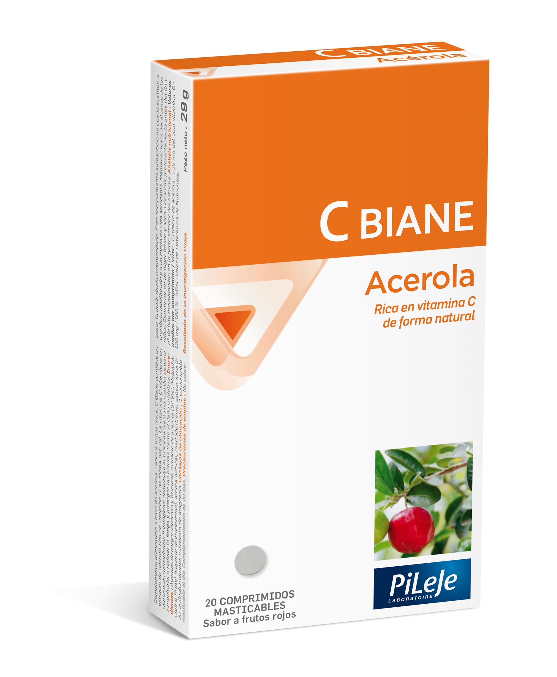 Pileje Cbiane, 20 comprimidos mastigáveis.