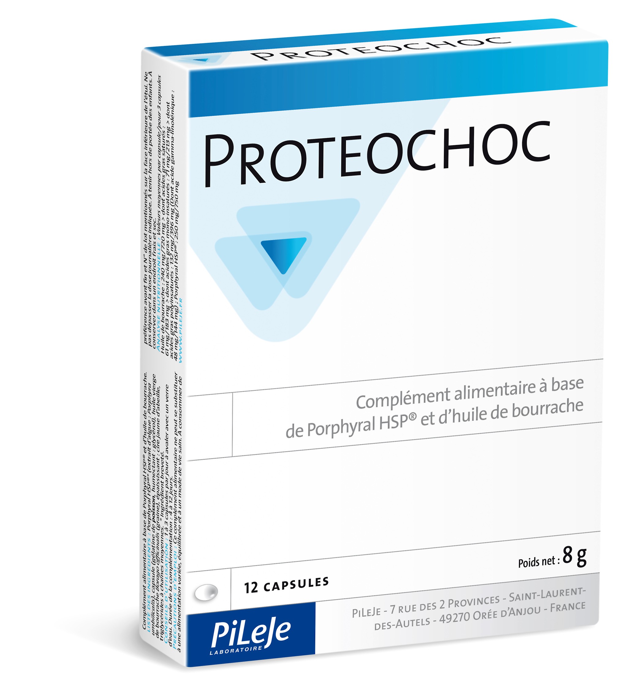 Pileje Proteochoc, 12 cápsulas.