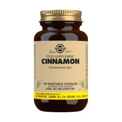 Solgar Canela Chinesa 500 mg, 100 Cápsulas Vegetarianas.