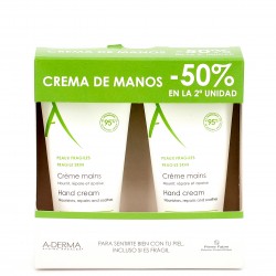 A-Derma Duplo Creme para as Mãos, 2x50ml.