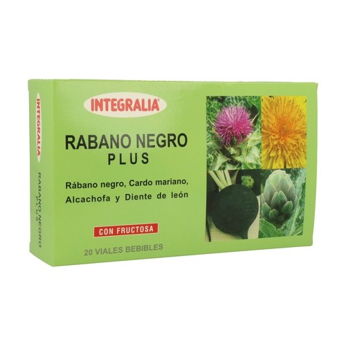 Integralia Rábano Negro Plus, 20 frascos.