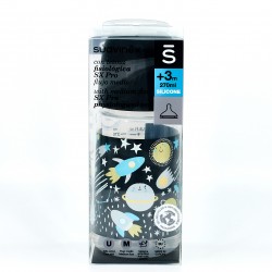 Suavinex Baby Bottle Fisiológico Teto de Silicone de Médio Fluxo, 270ml.
