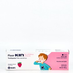 Creme Dental Infantil Morango Fluor Kin, 50ml.