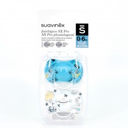 Chupetas Suavinex Silicone Fisiológico SX Pro 0-6m, 2Pcs.