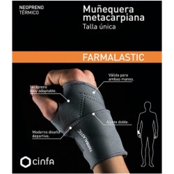 Pulseira metacarpal de neoprene farmalástico, 1 unidade.