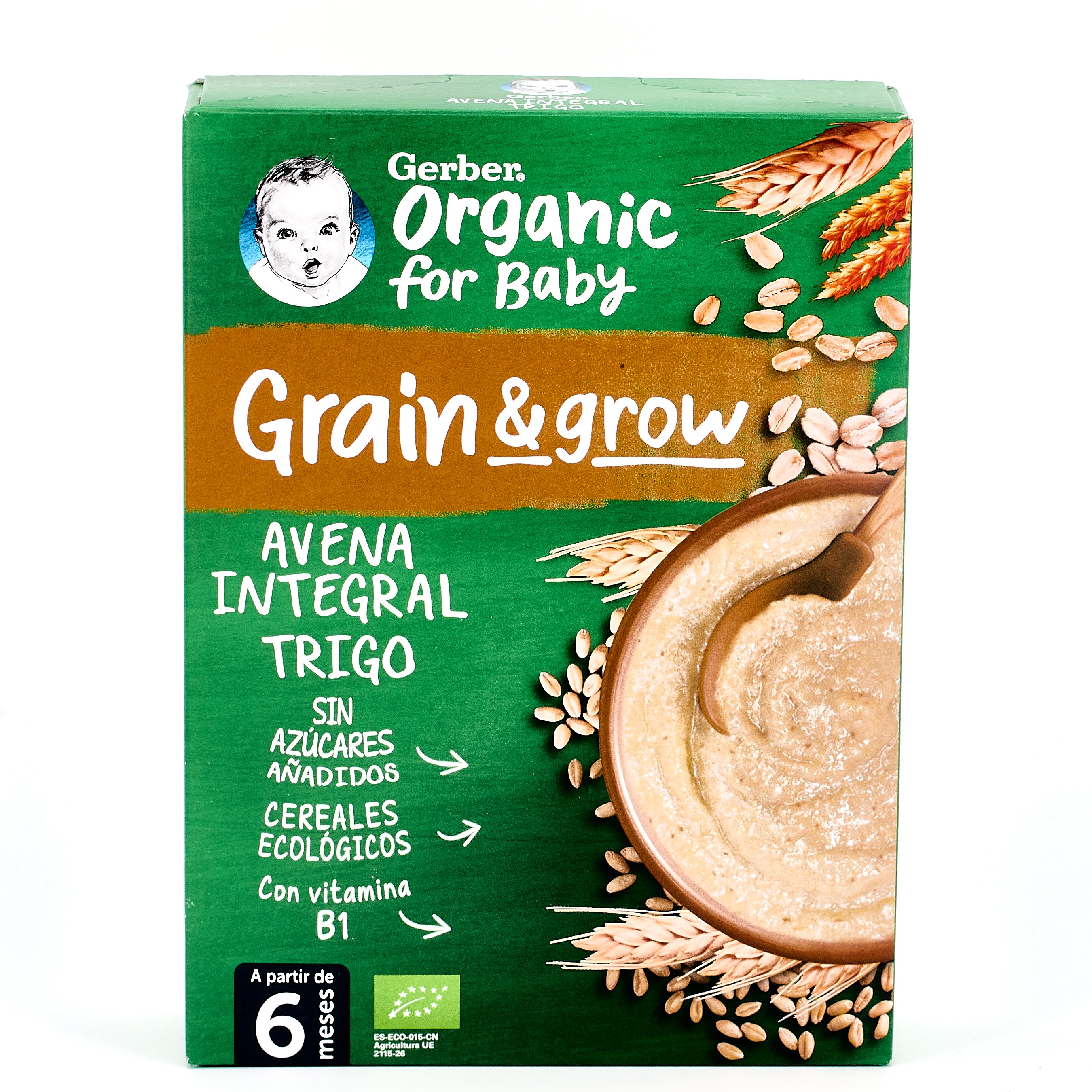 Gerber BIO Aveia & Trigo, 250g.