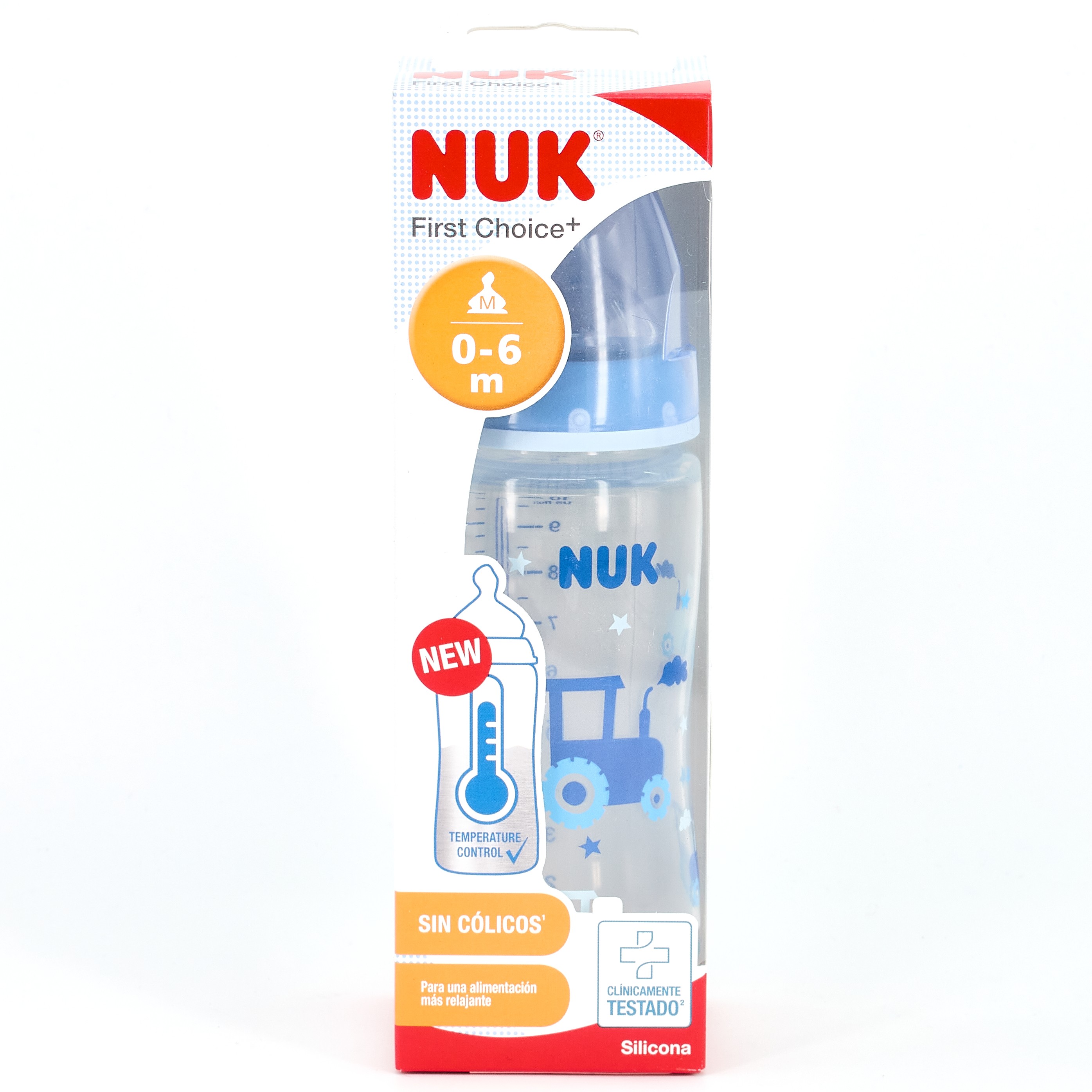 NUK Primeira Garrafa de Silicona T M, 300ml.
