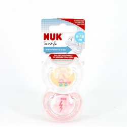 Chupeta de silicone Nuk Freestyle 6-18 m, 2U.