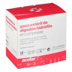 Almofada Algodão Hidrofílico Estéril Gaze Em Absorventes Higiênicos, 50 Unidades.