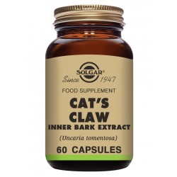 Solgar SPF Garra de gato, 60 cápsulas vegetais.