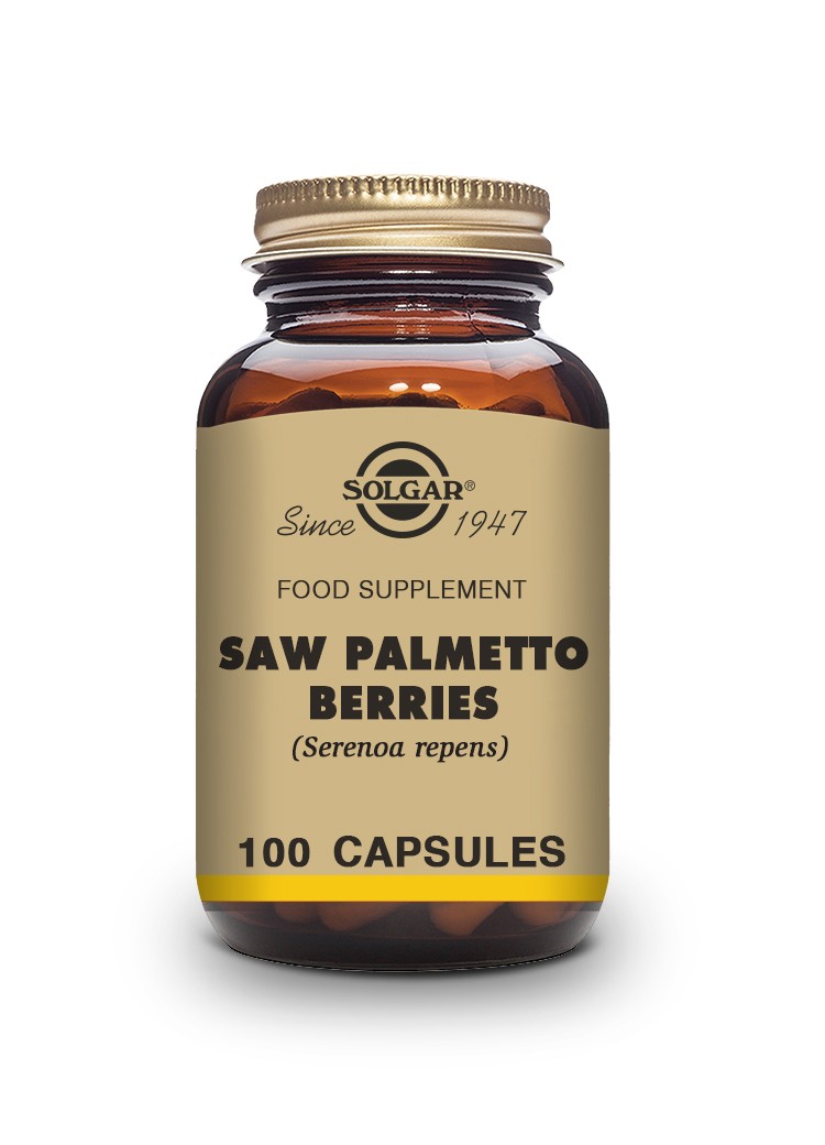 Solgar Sabal viu bagas de palmeto, 100 cápsulas vegetais