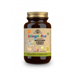 Solgar Kangavites Frutas Multitropicais, 60 comprimidos mastigáveis.