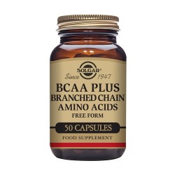 Solgar B.C.A.A. Plus 500 mg, 50 cápsulas vegetarianas.