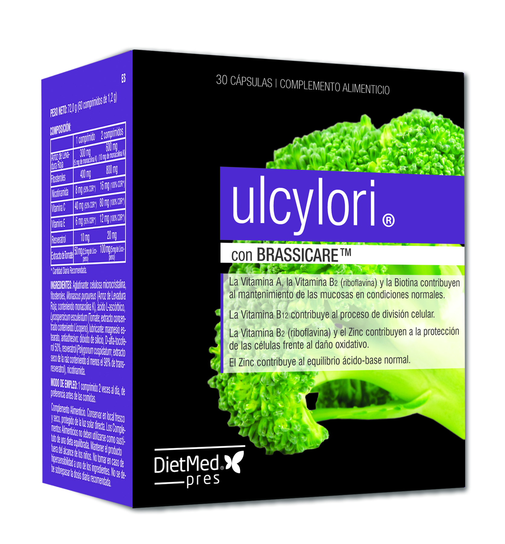 DietMed Ulcylori com Brassicare, 30 Cápsulas.