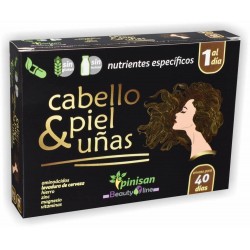 Pinisan Hair Skin & Unhas, 40 Cápsulas