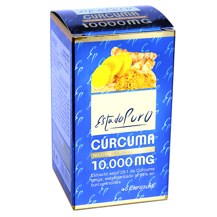 Cúrcuma em estado puro 10.000 mg, 40 Cápsulas