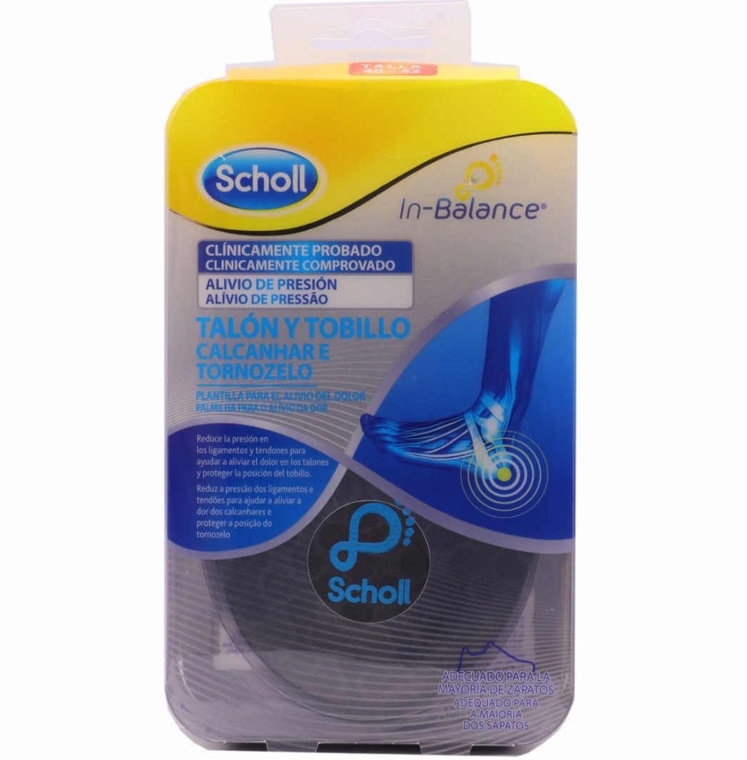 Scholl Heel & Palmilha de tornozelo em equilíbrio Tamanho M, 1 Par