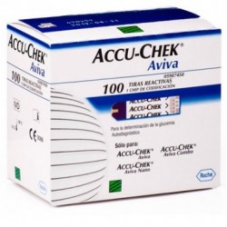 Fitas de teste Accu Chek Aviva, 100 Contagem