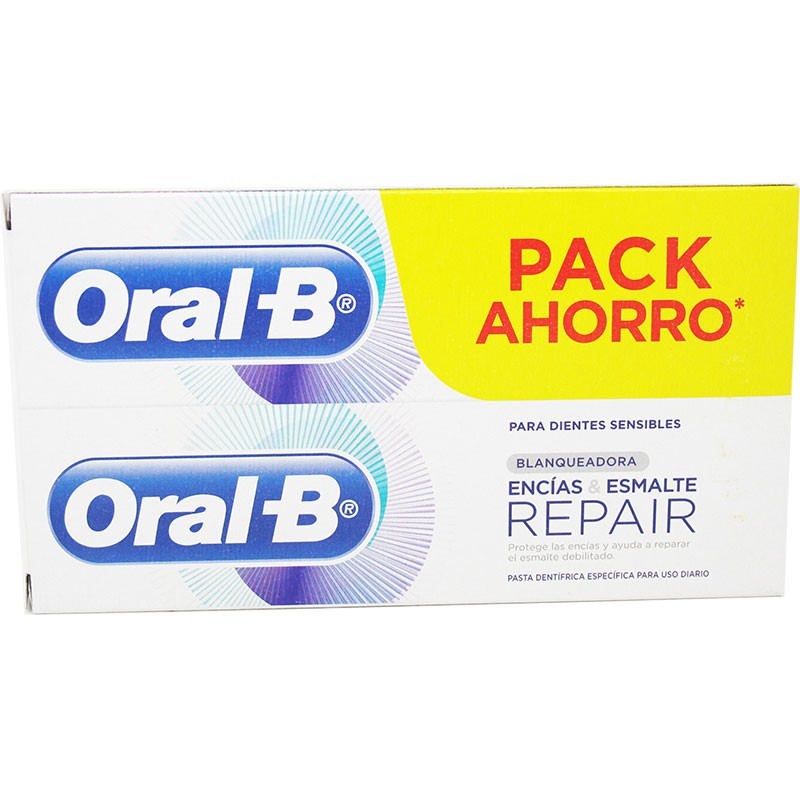 Oral B Duplo Clareador de Goma e Pasta Polonesa, 2x100ml.