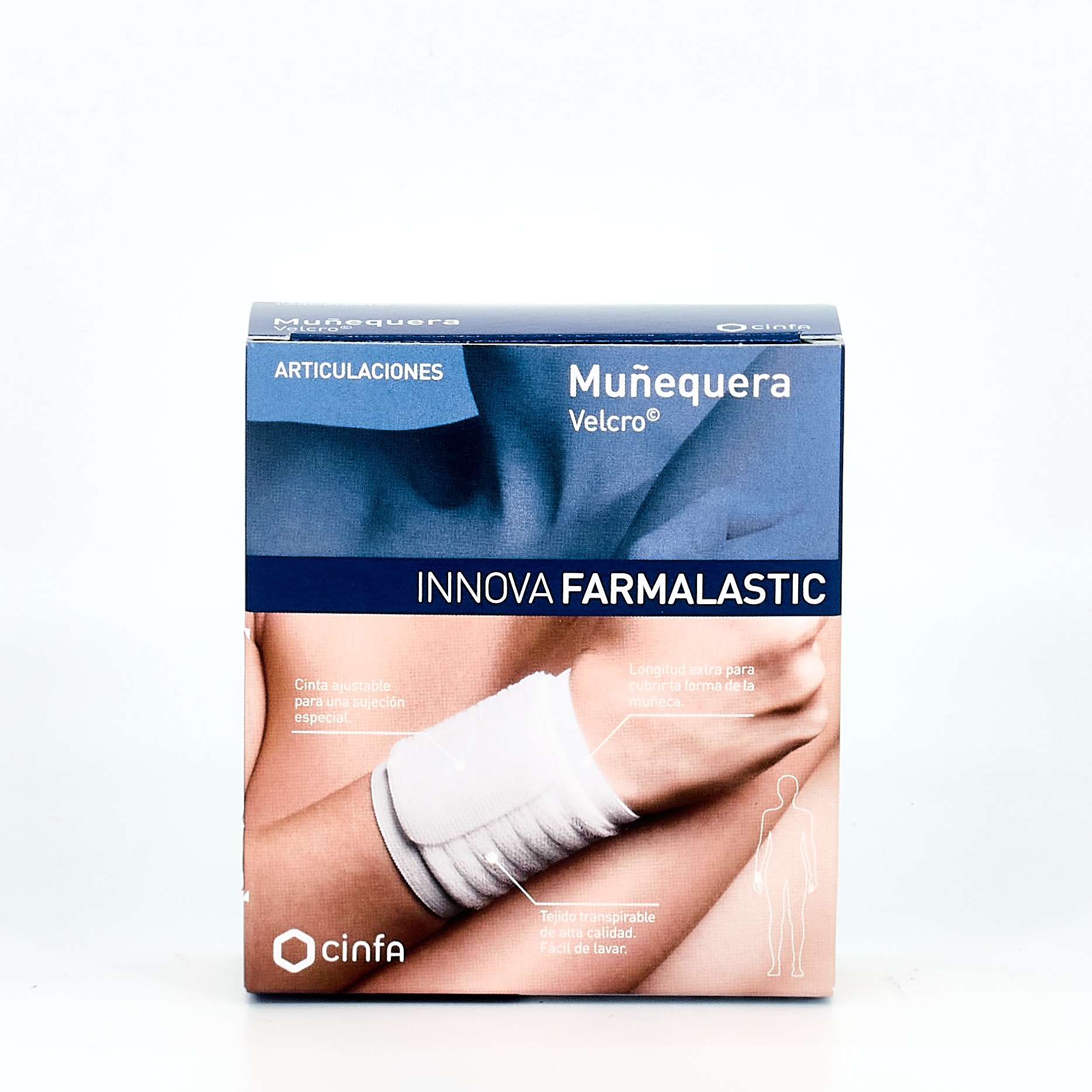 Farmalastic Innova Beige Velcro Wristband Tamanho P/M