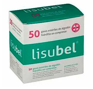 Lisubel Gaze Estéril Algodão Hidrofílico, 50 unidades