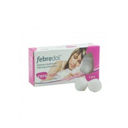 Tampões de ouvido de cera Febredol, 8 unidades.