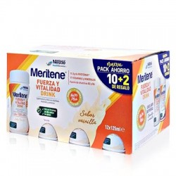 Meritene Força & Vitality Drink Sabor Baunilha, 12 x 125 ml