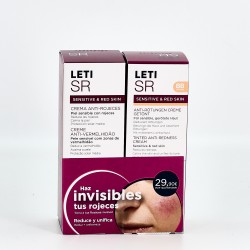 Leti SR Pack Creme Anti-Vermelhidão + Creme Anti-Vermelhidão com Tonalidade, 40ml + 40ml