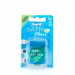 Oral-B Fio dental acetinado hilo dental sabor menta, 25 m
