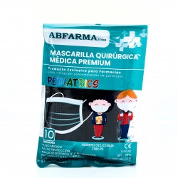 Máscara Cirúrgica Infantil Negra, 10 Máscaras