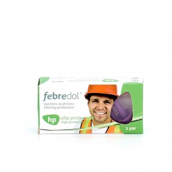 Tampões auriculares de silicone Modelados Febredol, 2 unidades.