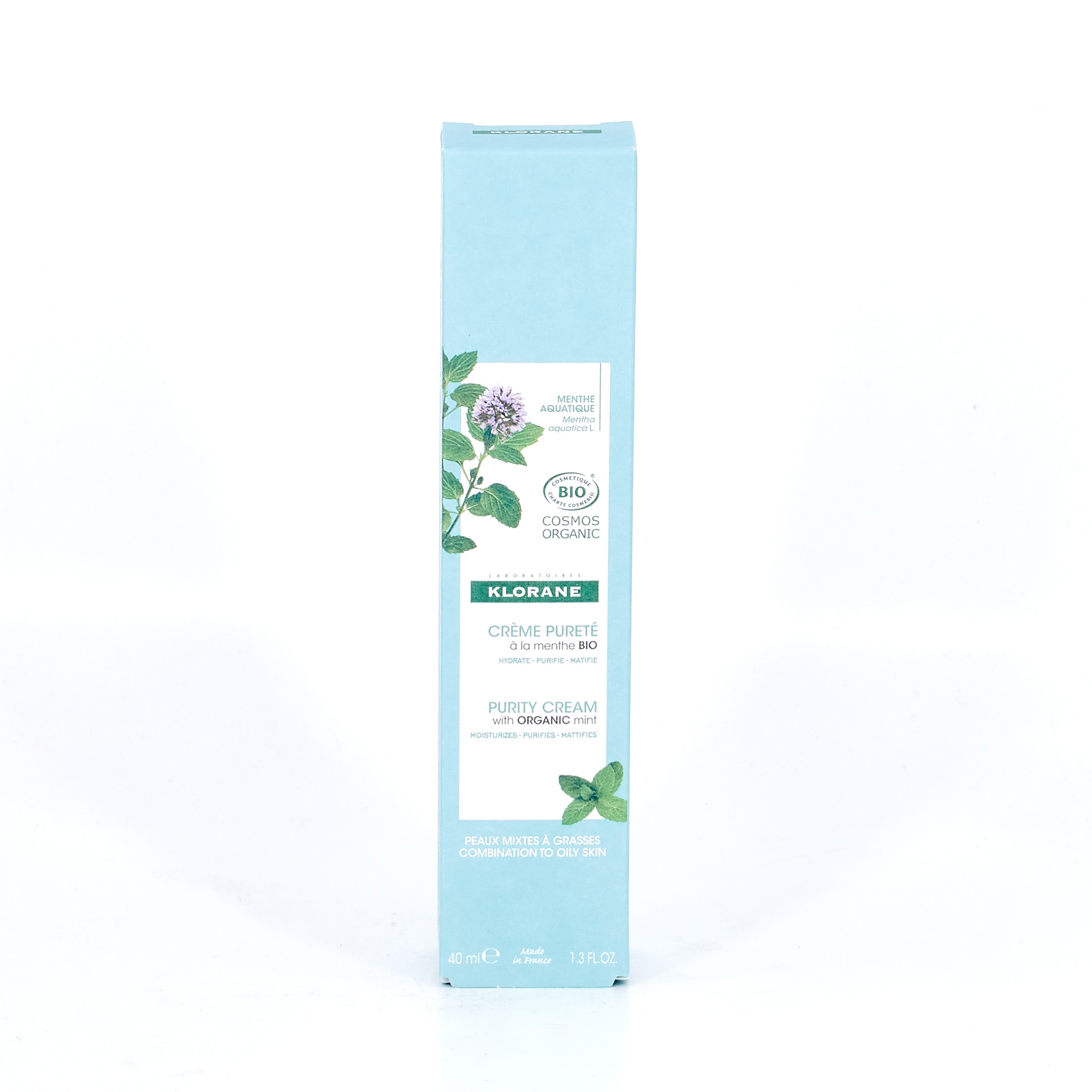 Klorane Água Orgânica Creme Purificante de Hortelã, 40 g.