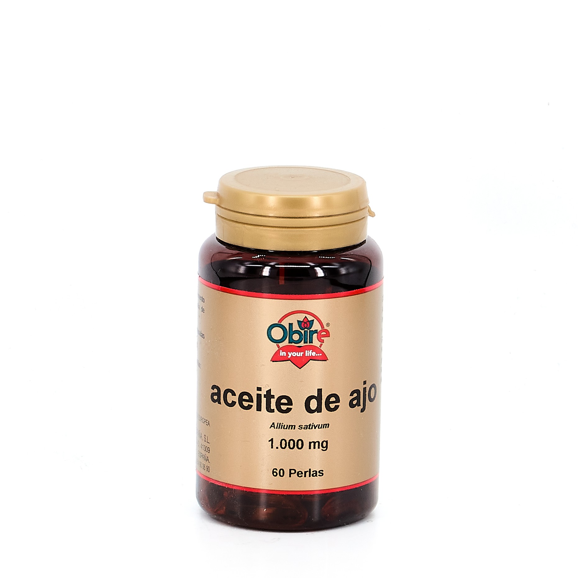 Óleo de Alho Obire 1000mg 60 cápsulas gelatinosas