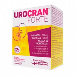 Urocran Forte sabor framboesa, 30 sachês