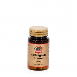 Obire cartilagem de tubarão 500mg, 60 cápsulas.
