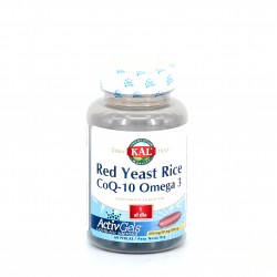 KAL Arroz de levedura vermelha + Q10 + Omega 3 - 60 perlas