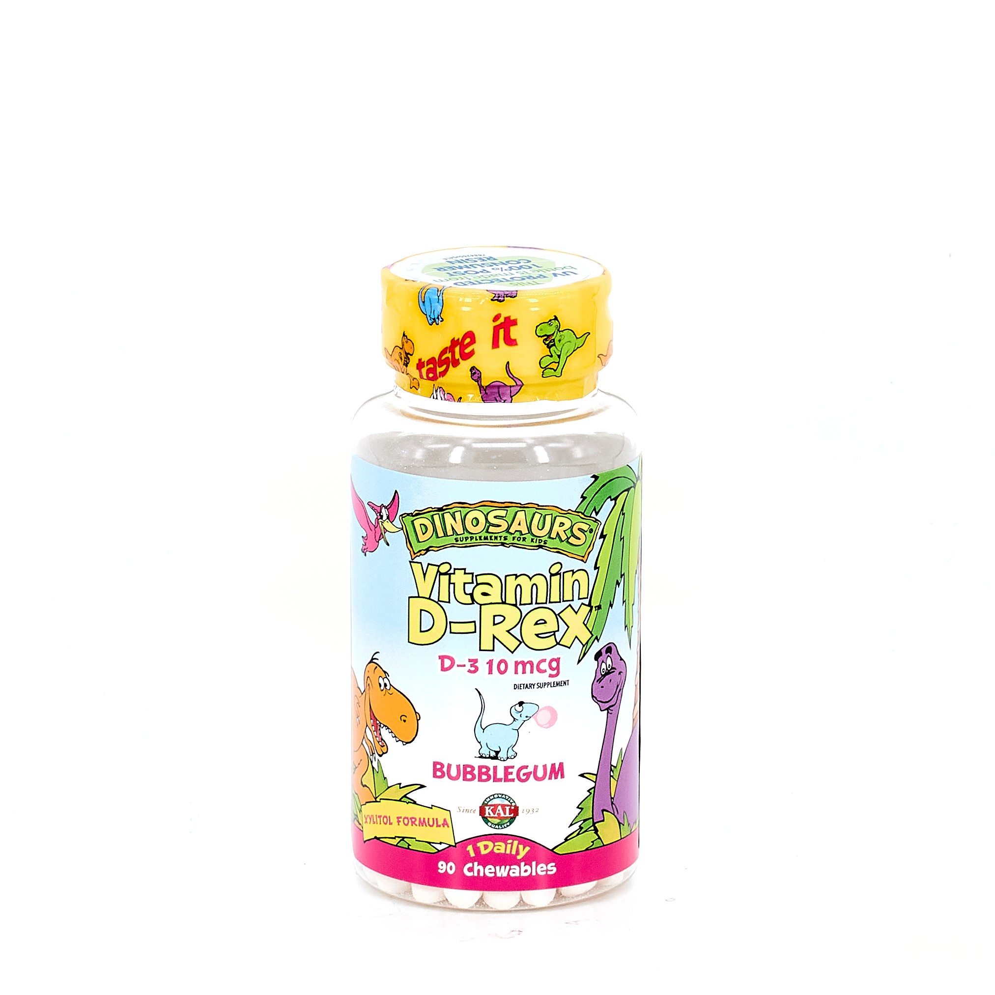 KAL Rex Vitamina D 400UI - 90 dinos. Mastigáveis