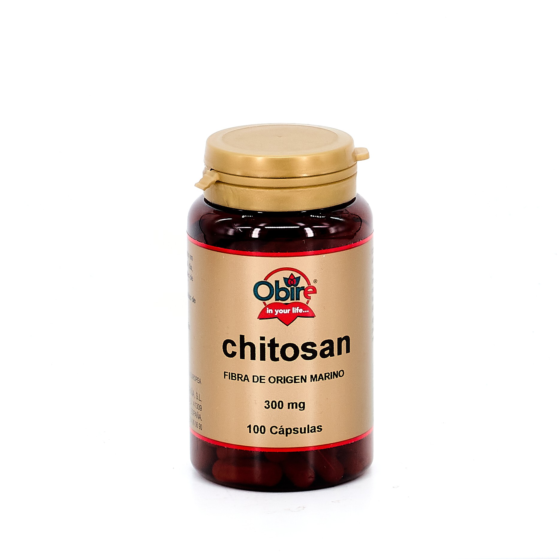Obire quitosana 300 mg, 100 cápsulas.