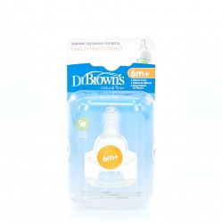 Dr Browns Mamilo Estreito 6m Nível 3, 2U.