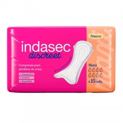 Indasec Maxi Discreto para pequenos vazamentos, 15 almofadas