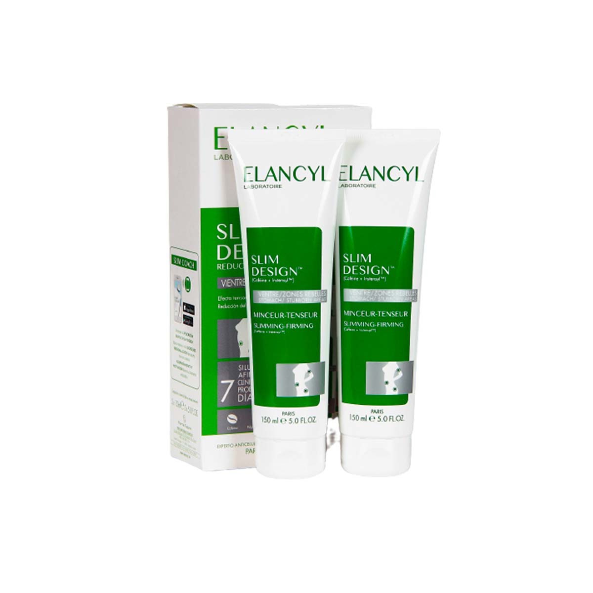Elancyl DUPLO Redutor-Tensionador de Barriga/Zonas Teimosos, 2x150ml.