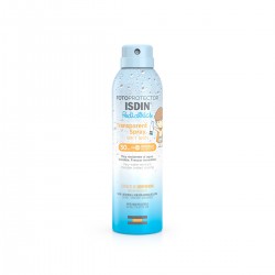 Fotoprotetor Isdin Pediatria Spray Transparente Pele Molhada FPS50, 250ml.